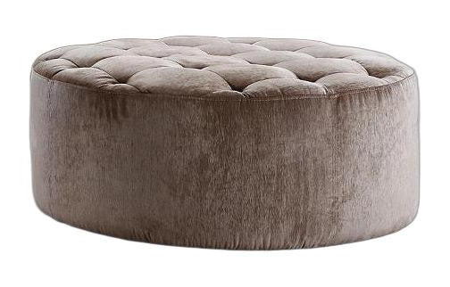 16.5' MDF and Velour Ottoman Tufted with Artificial Crystals By Homeroots - Image 4