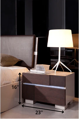 16' Brown Oak Nightstand By Homeroots - Image 2