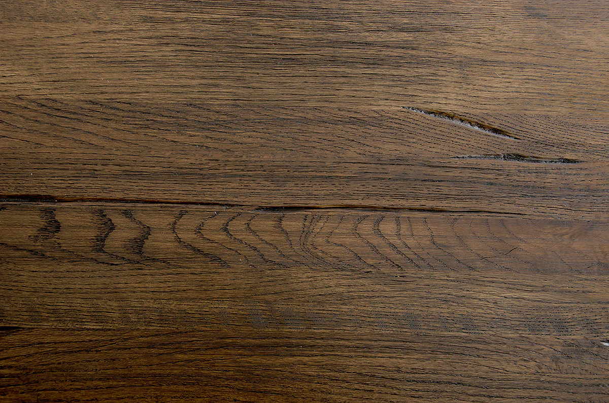 16' Dark Aged Oak Wood Veneer and Steel Coffee Table By Homeroots - Image 5