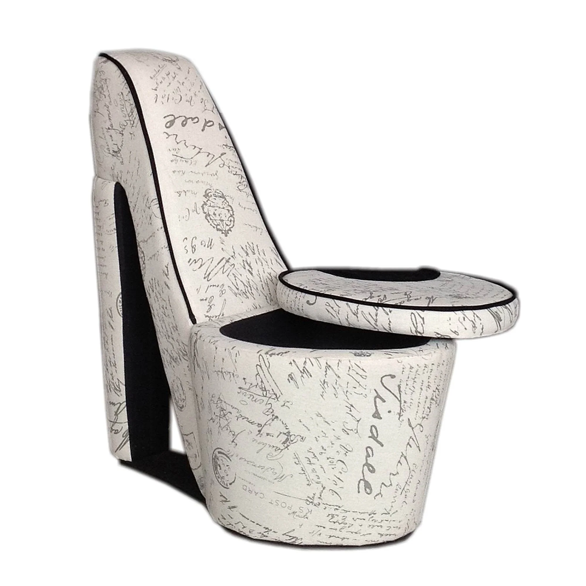16" Ivory 100% Polyester Side Chair By Homeroots - Image 3
