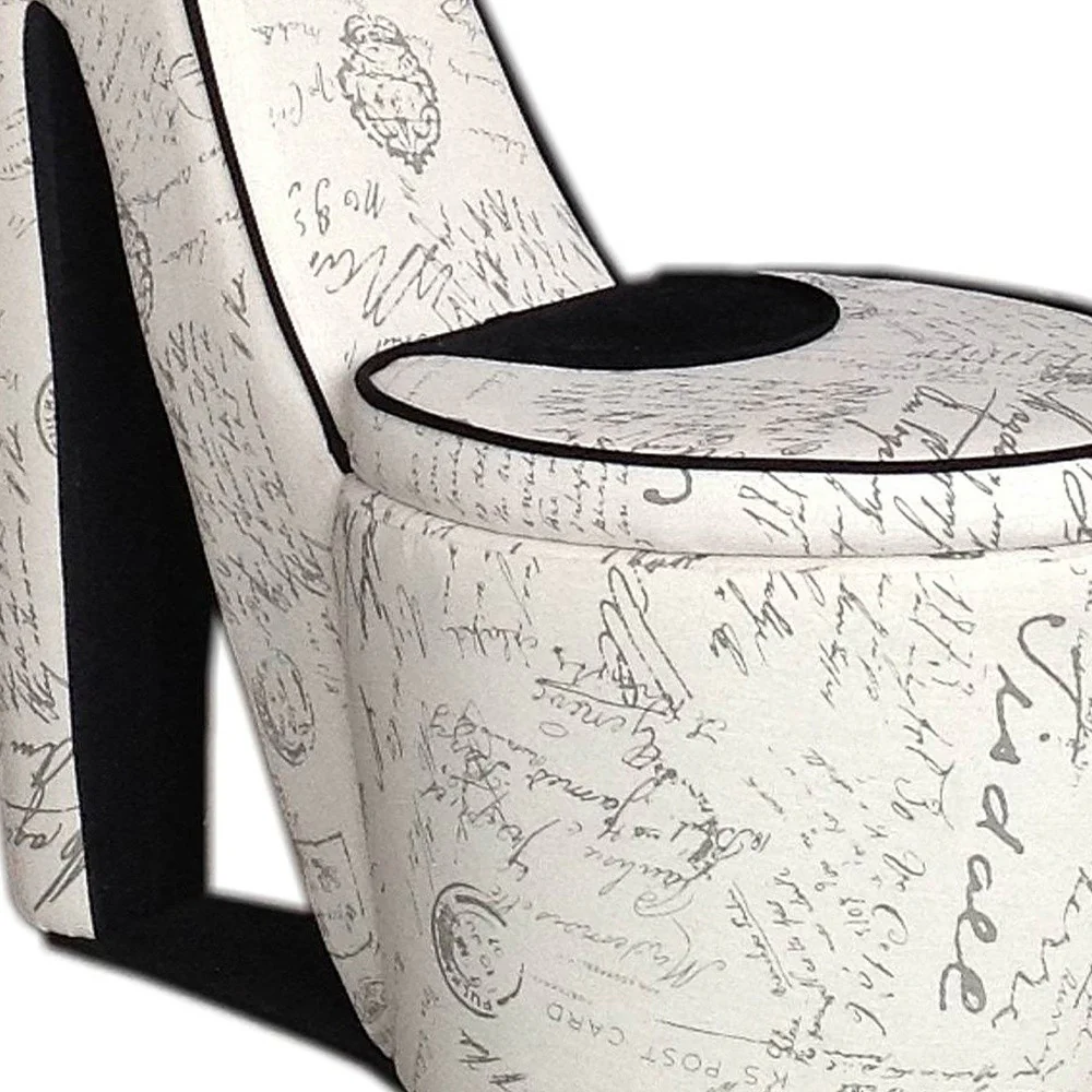 16" Ivory 100% Polyester Side Chair By Homeroots - Image 5