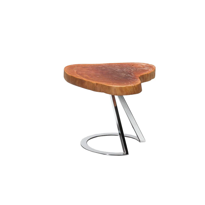 16' Live Edge Wood and Steel End Table By Homeroots - Image 3