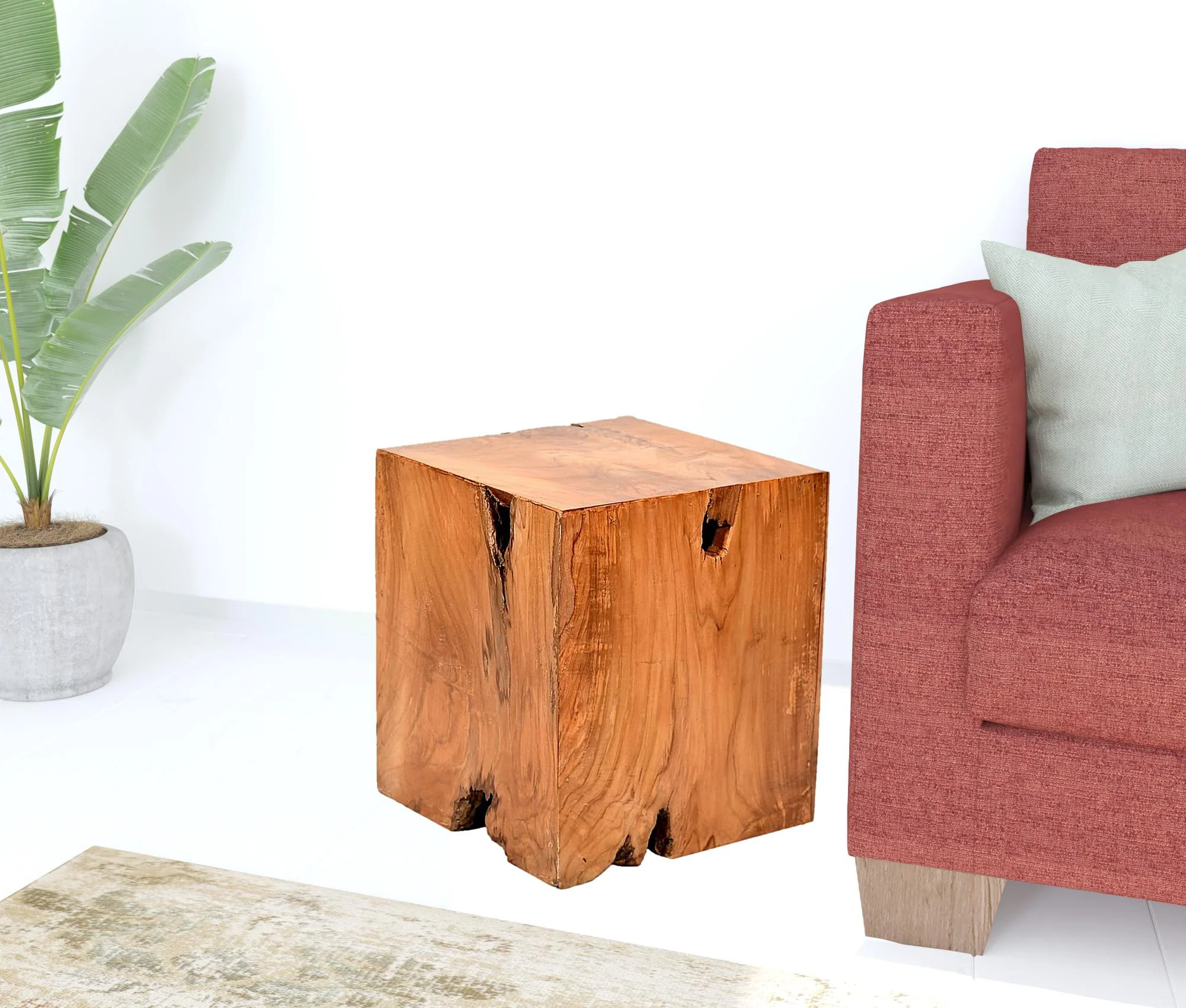 16" Natural Solid Wood End Table By Homeroots - Image 4