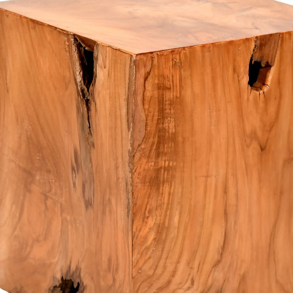16" Natural Solid Wood End Table By Homeroots - Image 5