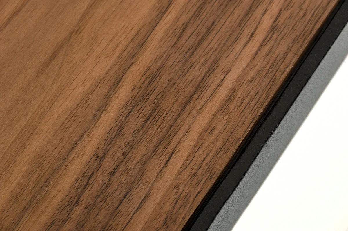 16' Walnut Veneer and Metal Coffee Table By Homeroots - Image 5