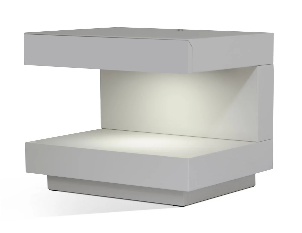 16' White Glossy Veneer Nightstand By Homeroots - Image 3