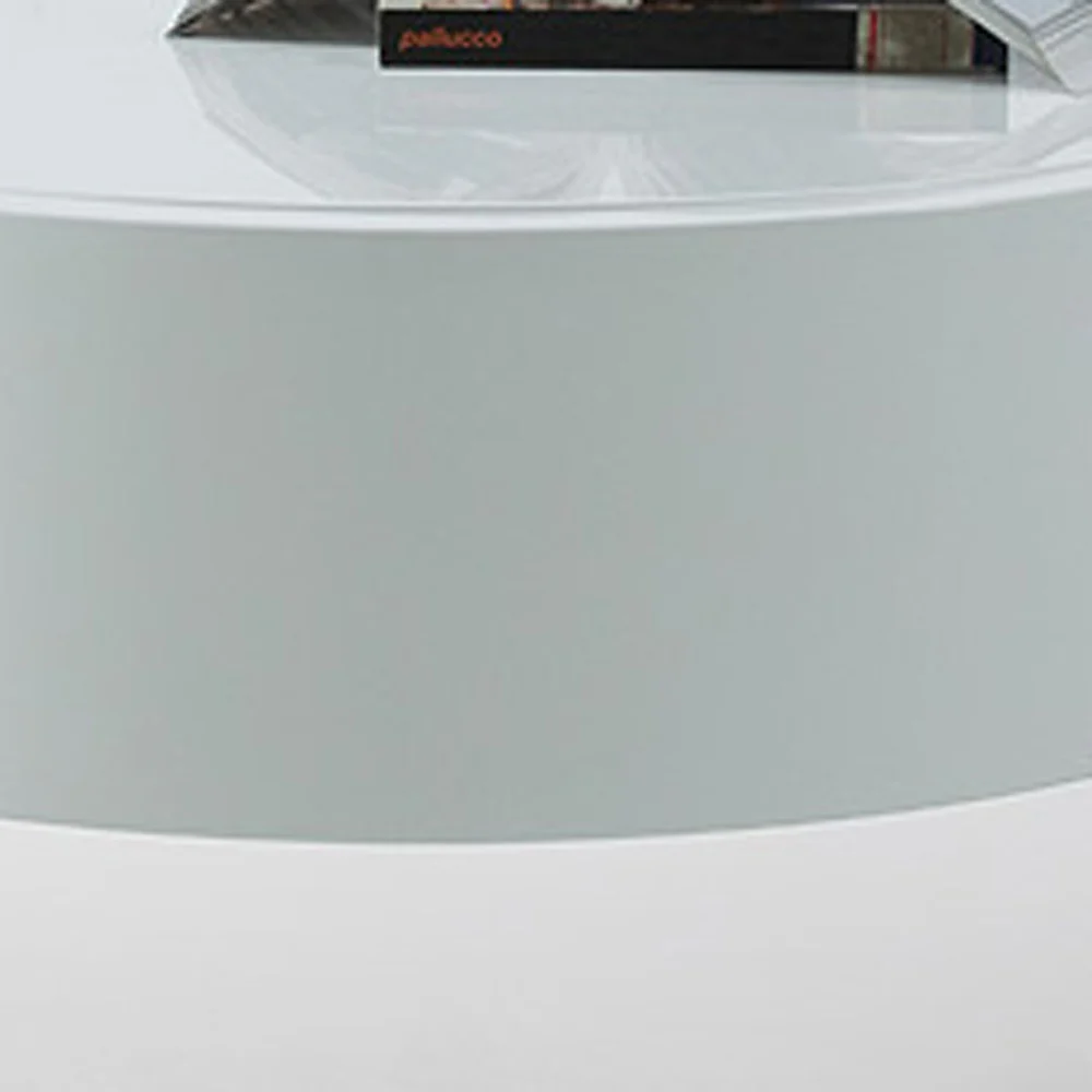 16' White Lacquer Stainless Steel Nightstand By Homeroots - Image 5