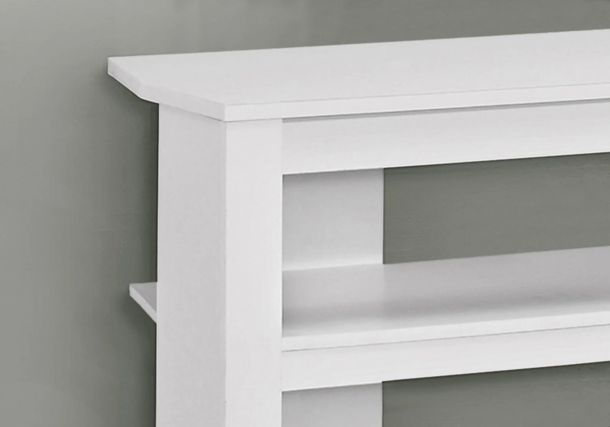16" White Particleboard Open Shelving TV Stand By Homeroots - Image 2