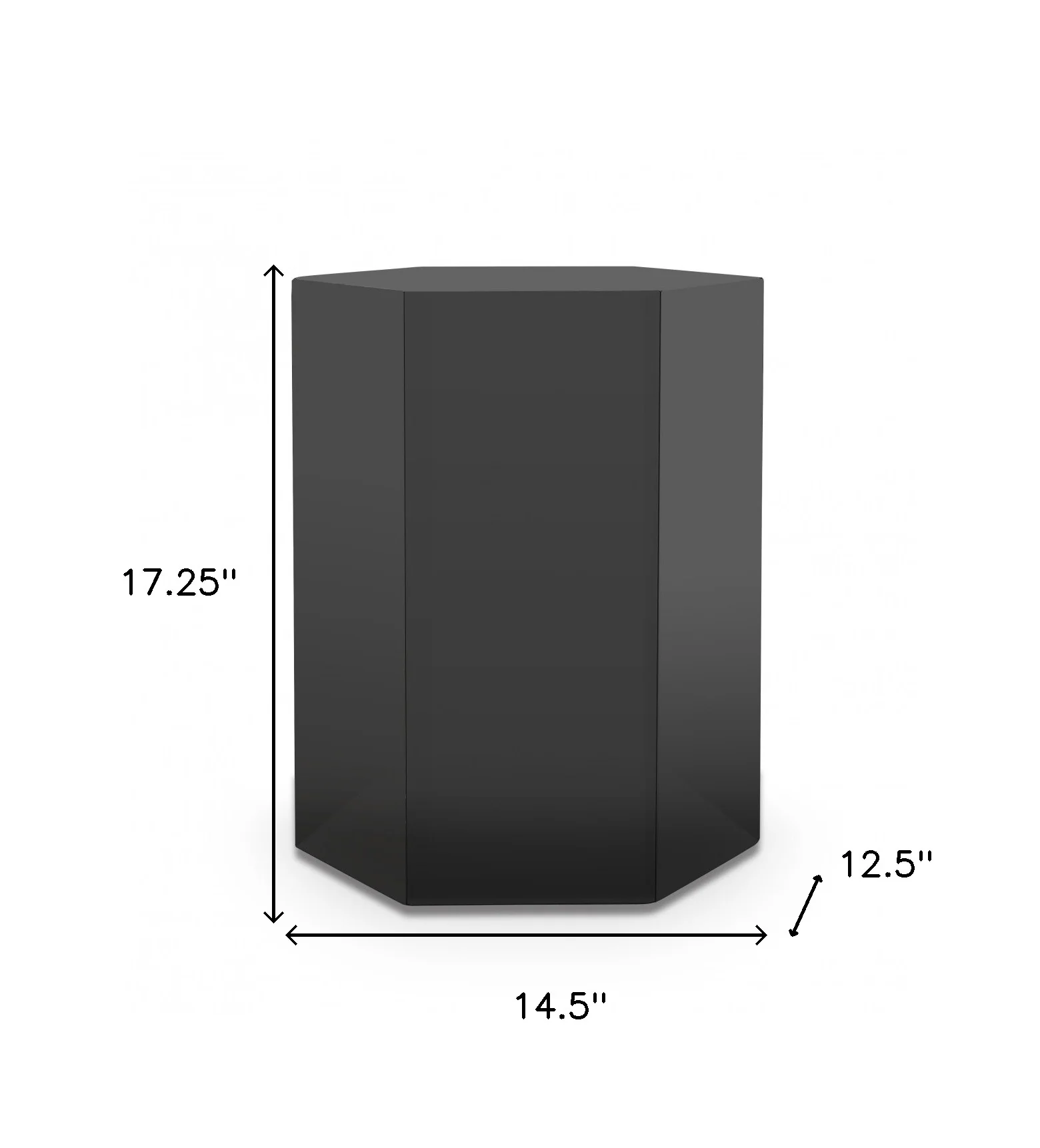 17" Grey High Gloss Manufactured Wood Hexagon End Table By Homeroots - Image 5