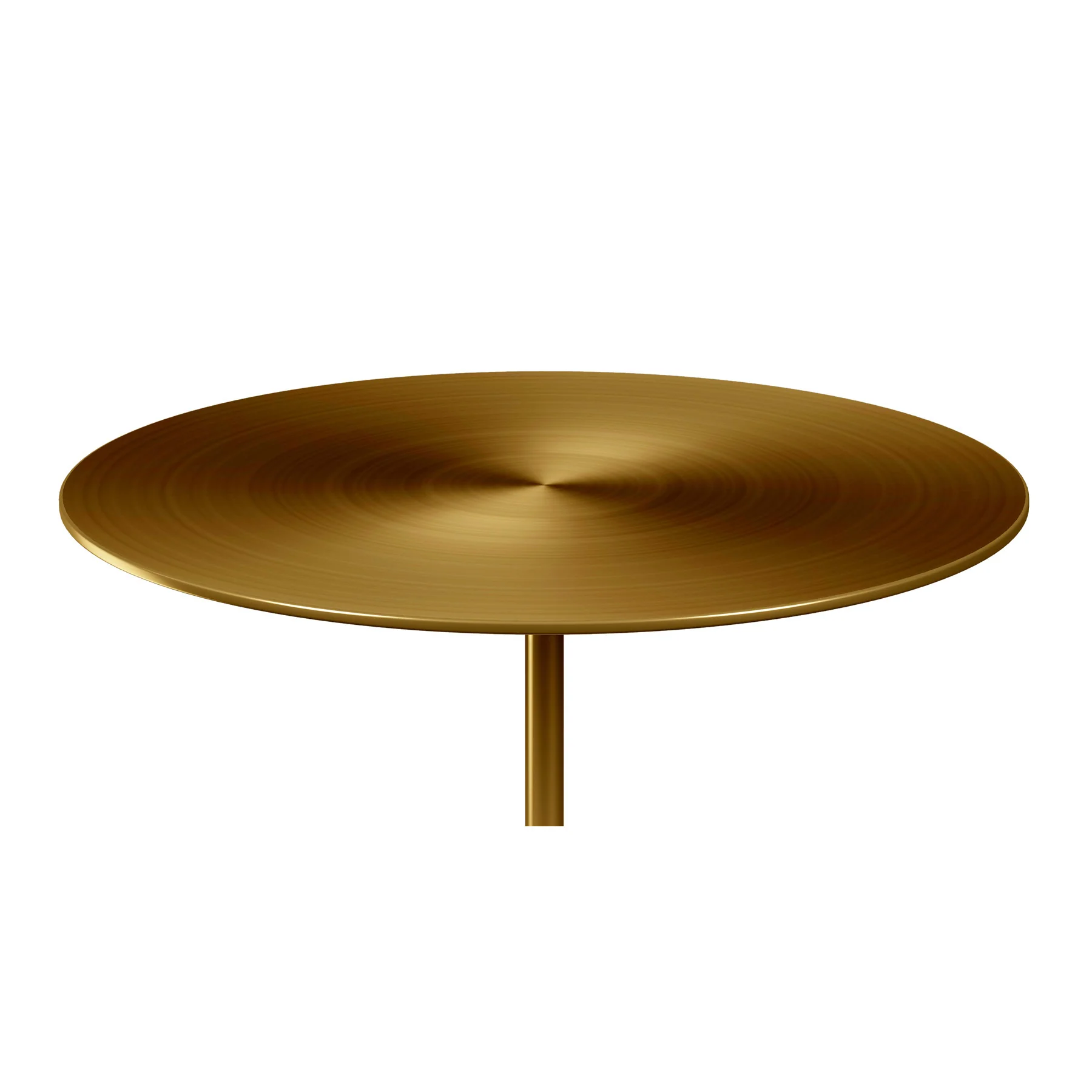 17" White And Gold Steel Round Coffee Table By Homeroots - Image 3