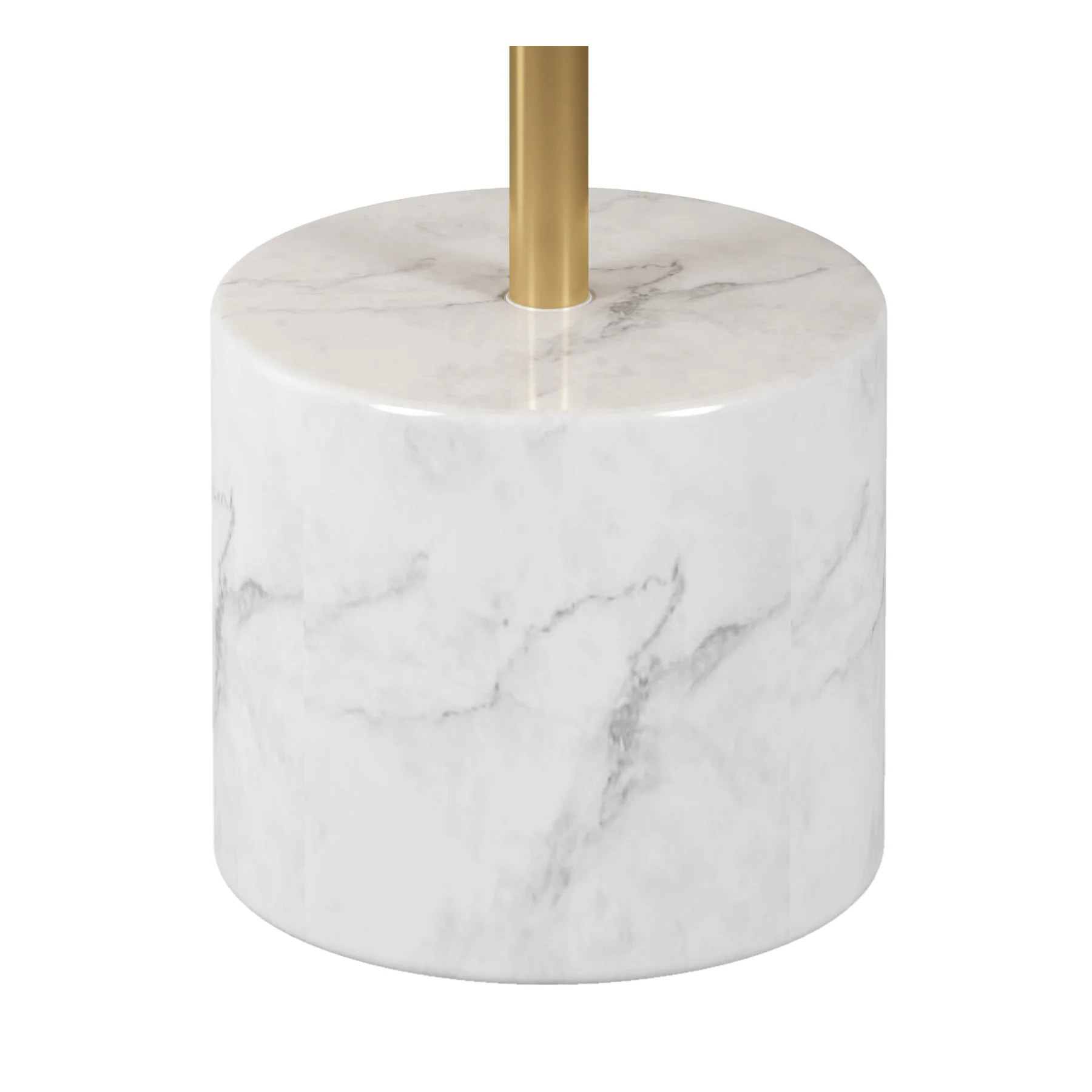 17" White And Gold Steel Round Coffee Table By Homeroots - Image 4