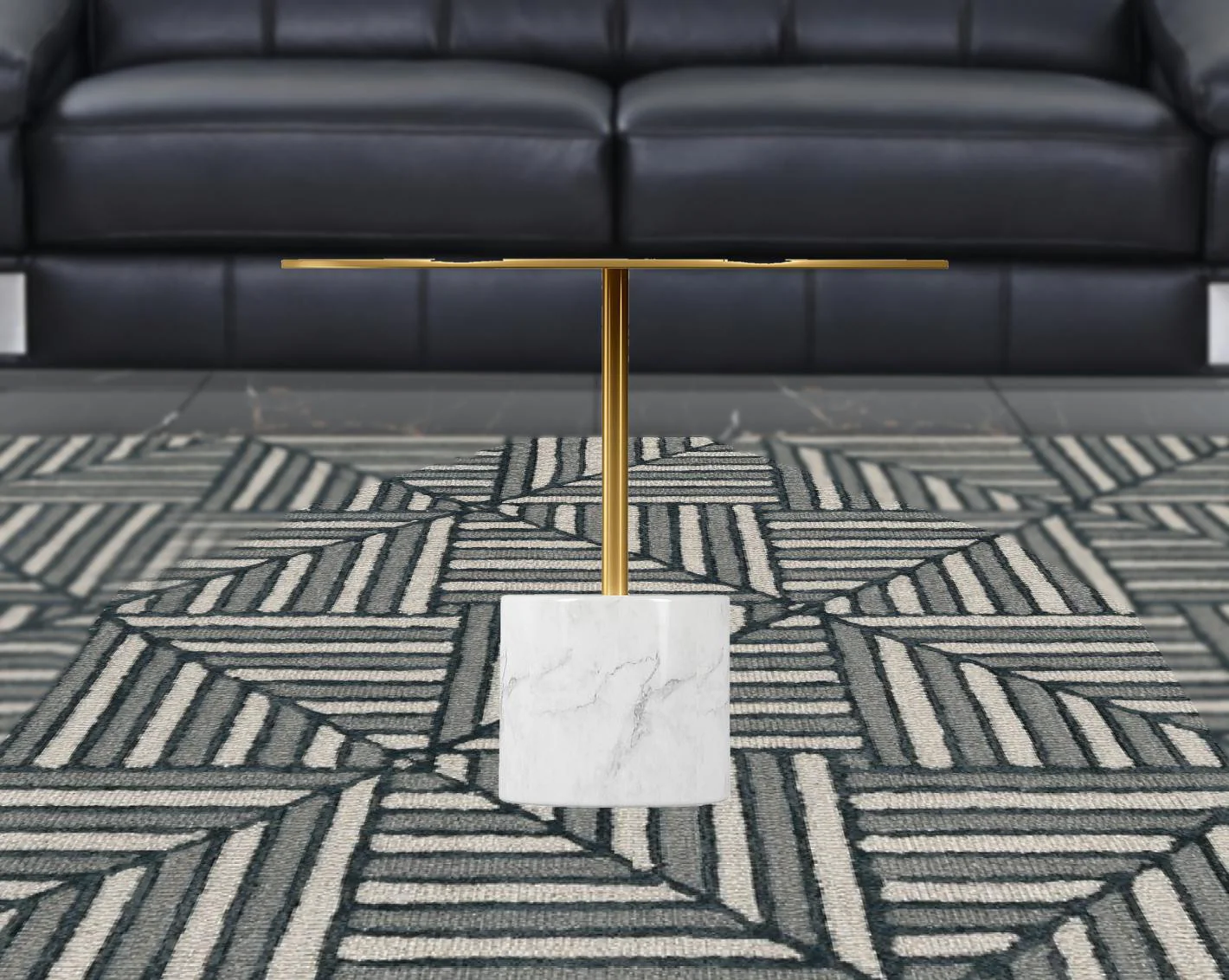 17" White And Gold Steel Round Coffee Table By Homeroots - Image 5
