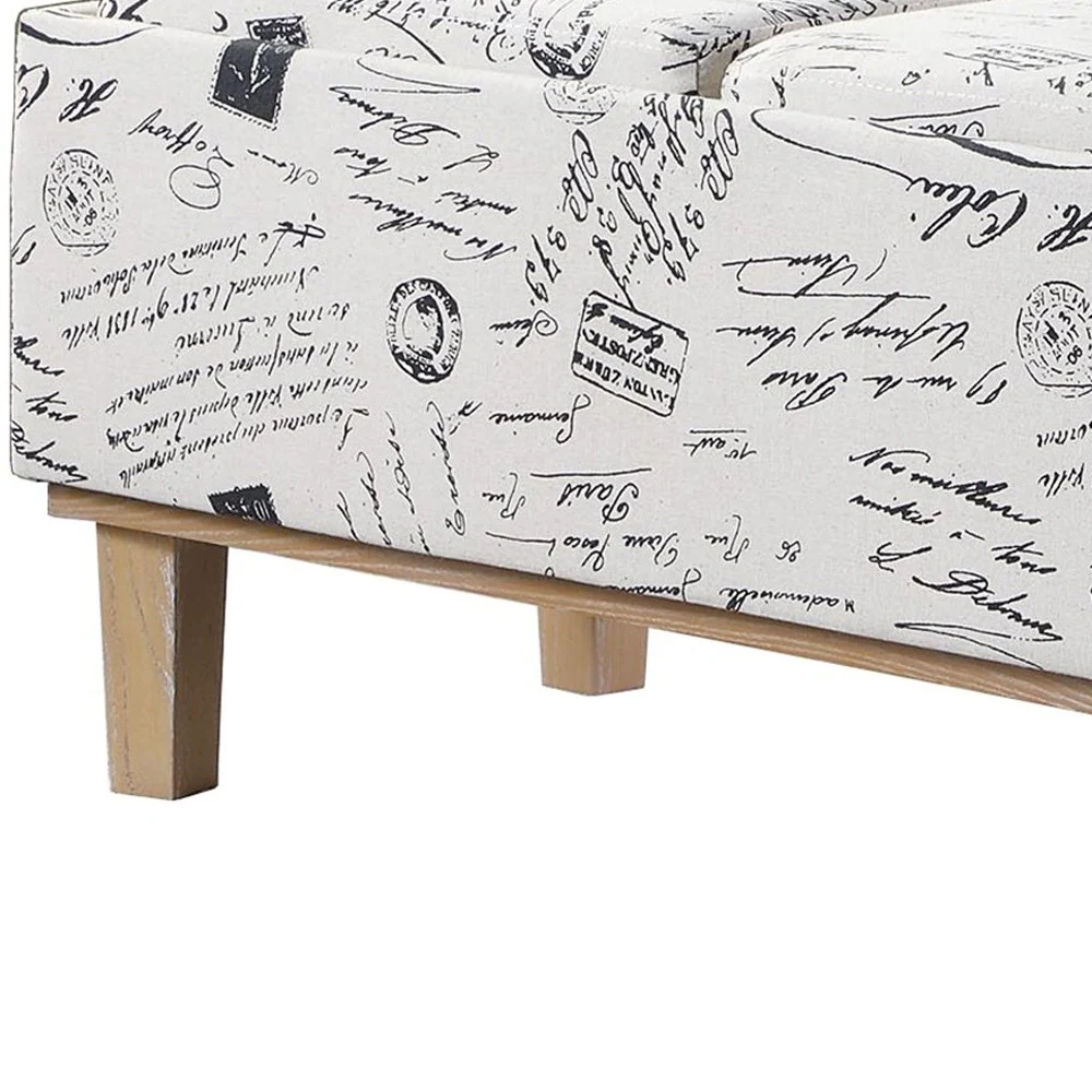 17" Wood Brown And Beige Upholstered 100% Polyester Entryway Bench With Flip Top By Homeroots - Image 5