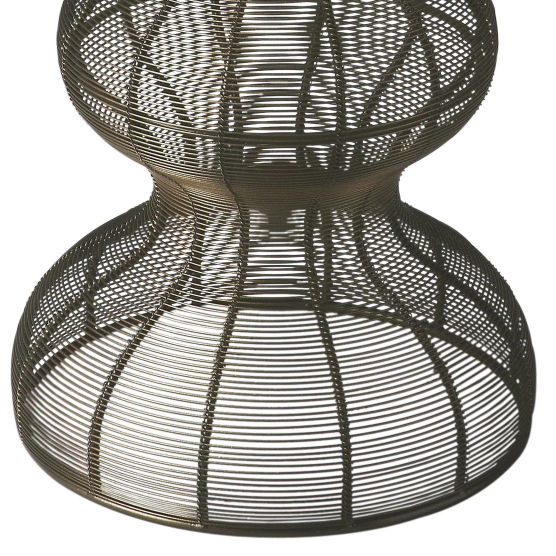 18" Bronze Curvy Iron Round Top End Table By Homeroots - Image 3