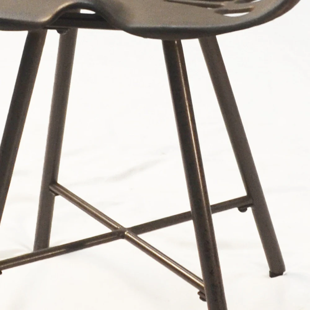 18" Copper Metal Backless Stool By Homeroots - Image 3