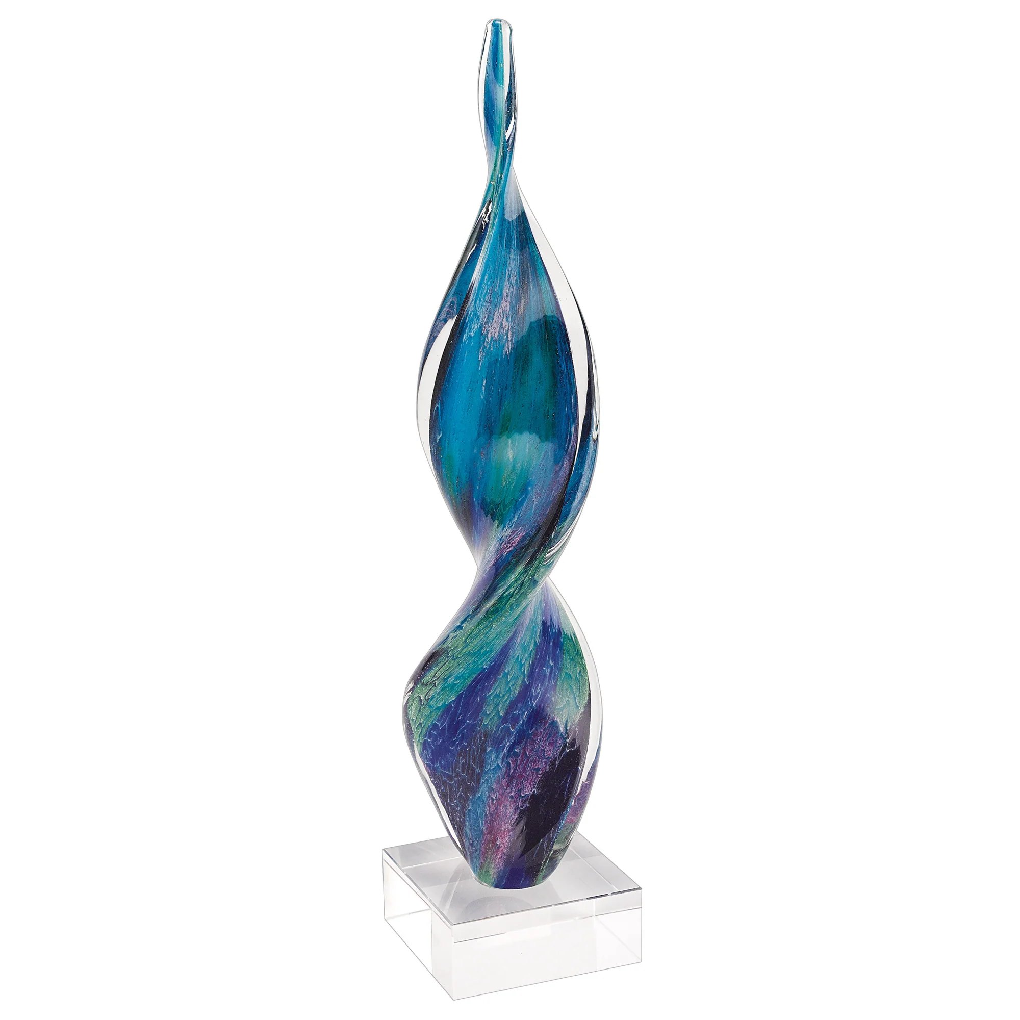 18 MultiColor Art Glass Corkscrew Centerpiece By Homeroots - Image 3