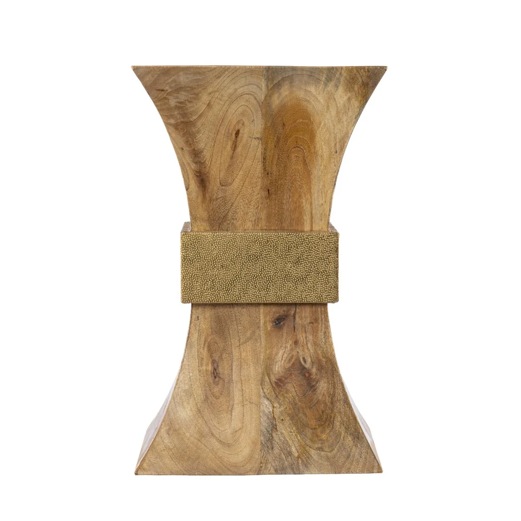 18" Natural Solid Wood And Manufactured Wood Square End Table By Homeroots - Image 2