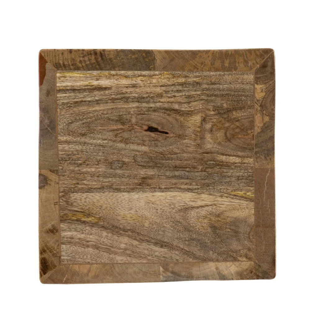 18" Natural Solid Wood And Manufactured Wood Square End Table By Homeroots - Image 4