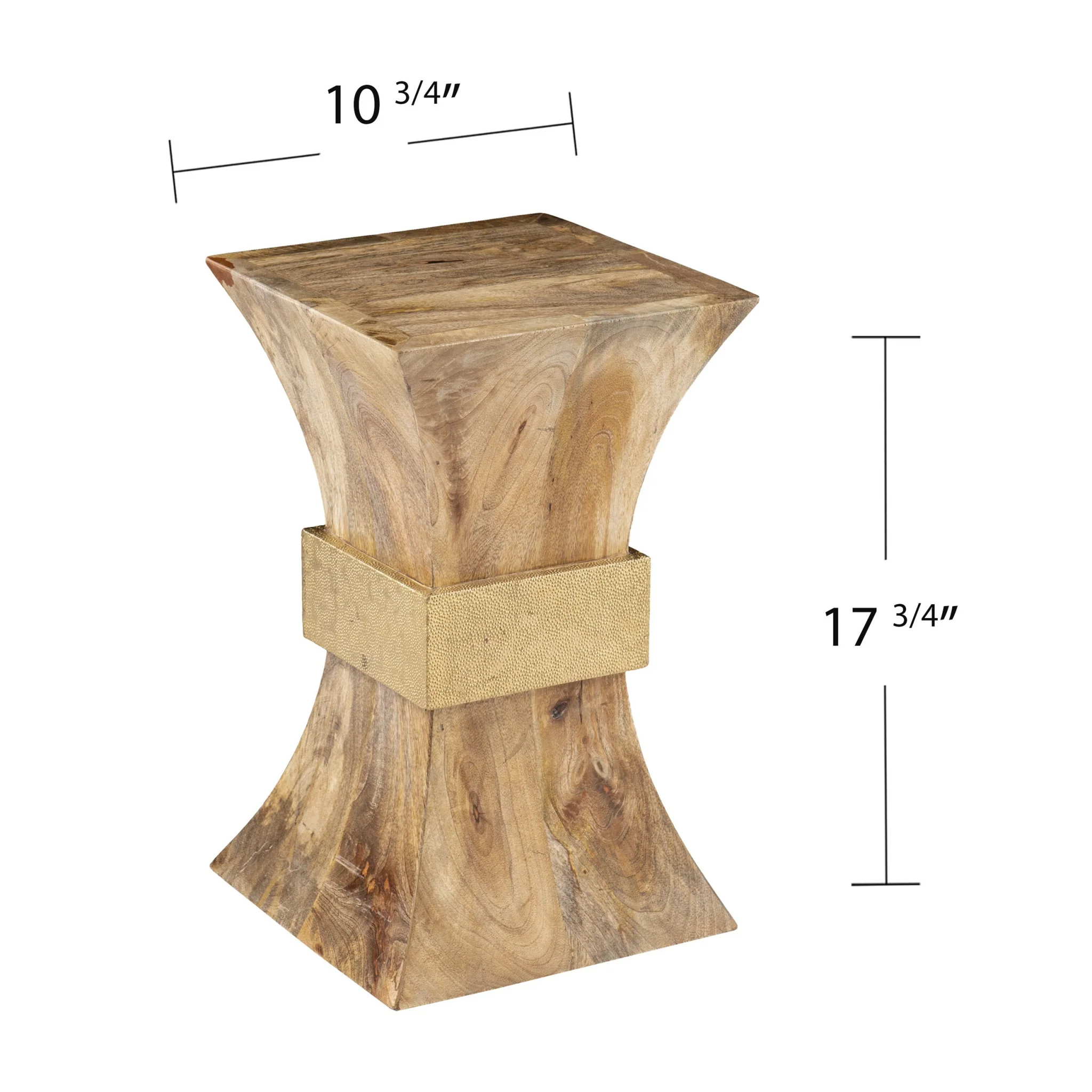 18" Natural Solid Wood And Manufactured Wood Square End Table By Homeroots - Image 5