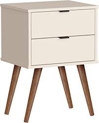 18" Rectangular Off White Top End Table With Two Drawers By Homeroots - Image 4