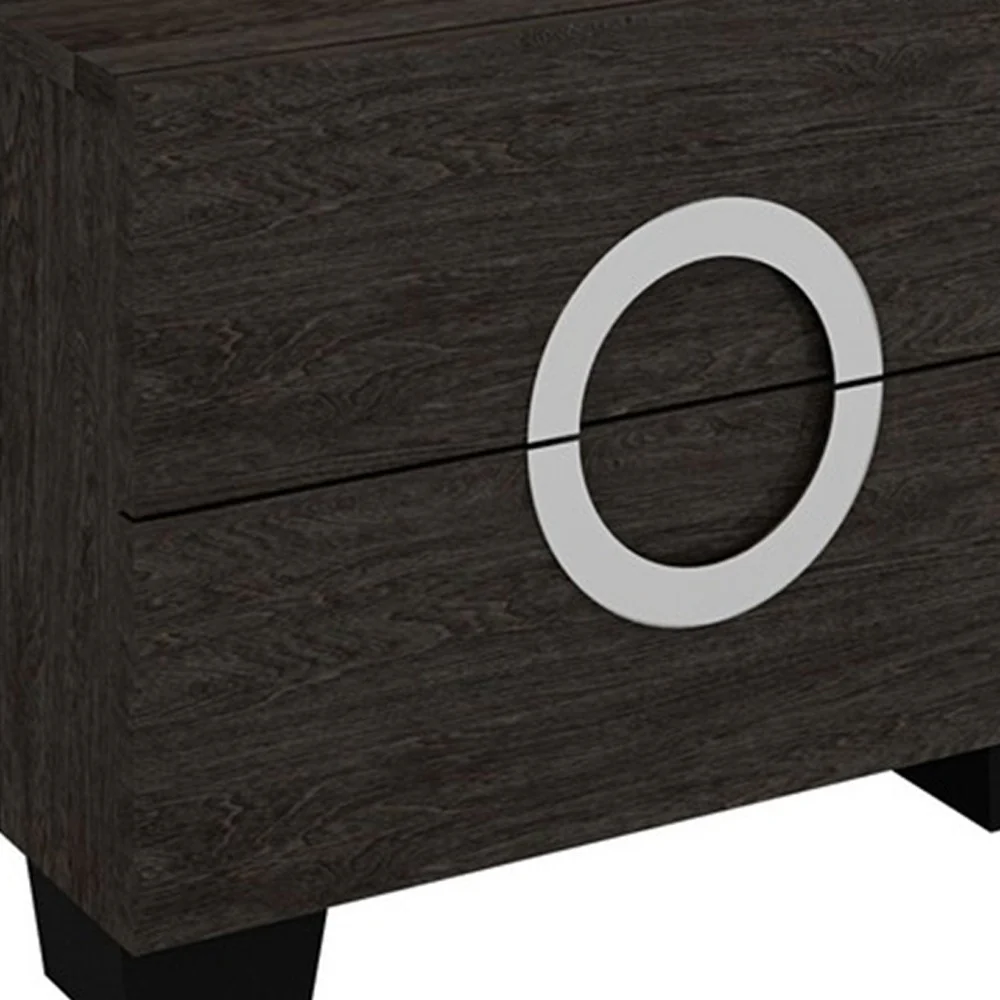 18" Refined Grey High Gloss Nightstand By Homeroots - Image 4