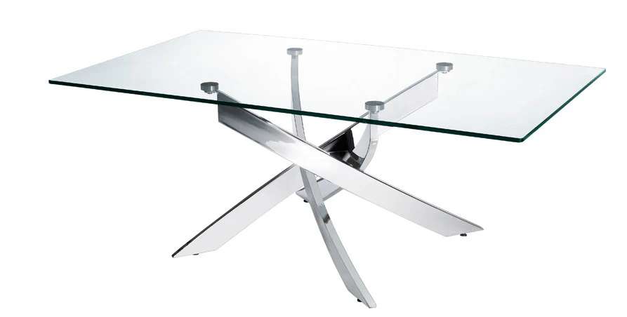 18' Steel and Glass Coffee Table By Homeroots - 283165 - Image 3