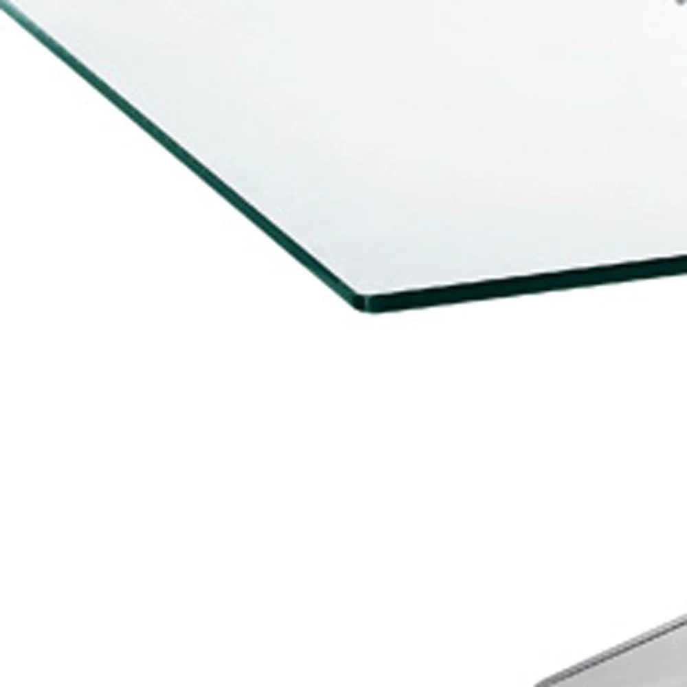 18' Steel and Glass Coffee Table By Homeroots - 283165 - Image 4