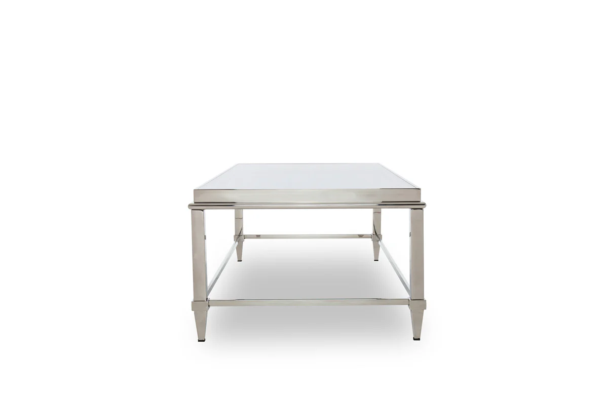 18' Steel and Glass Coffee Table By Homeroots - 283428 - Image 3