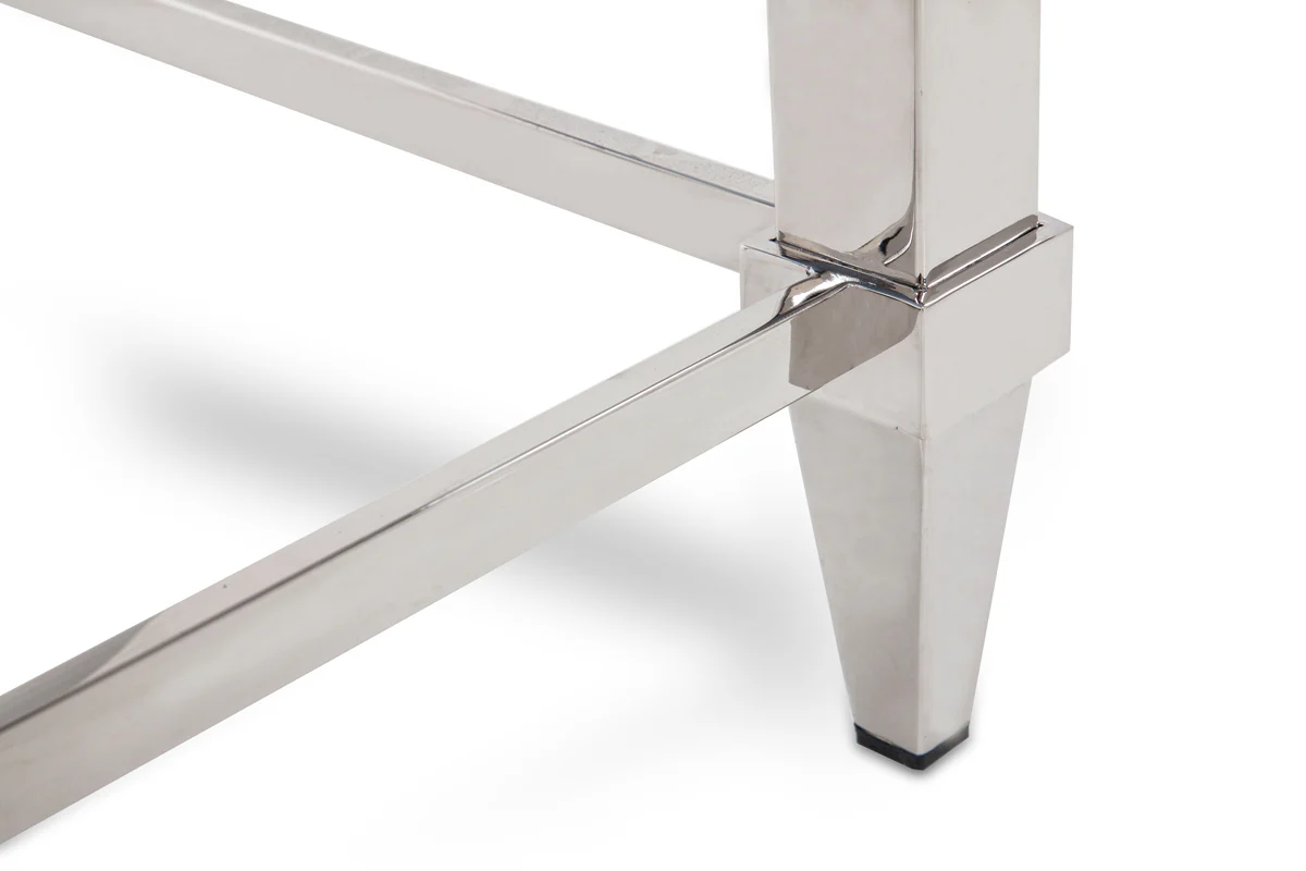 18' Steel and Glass Coffee Table By Homeroots - 283428 - Image 5