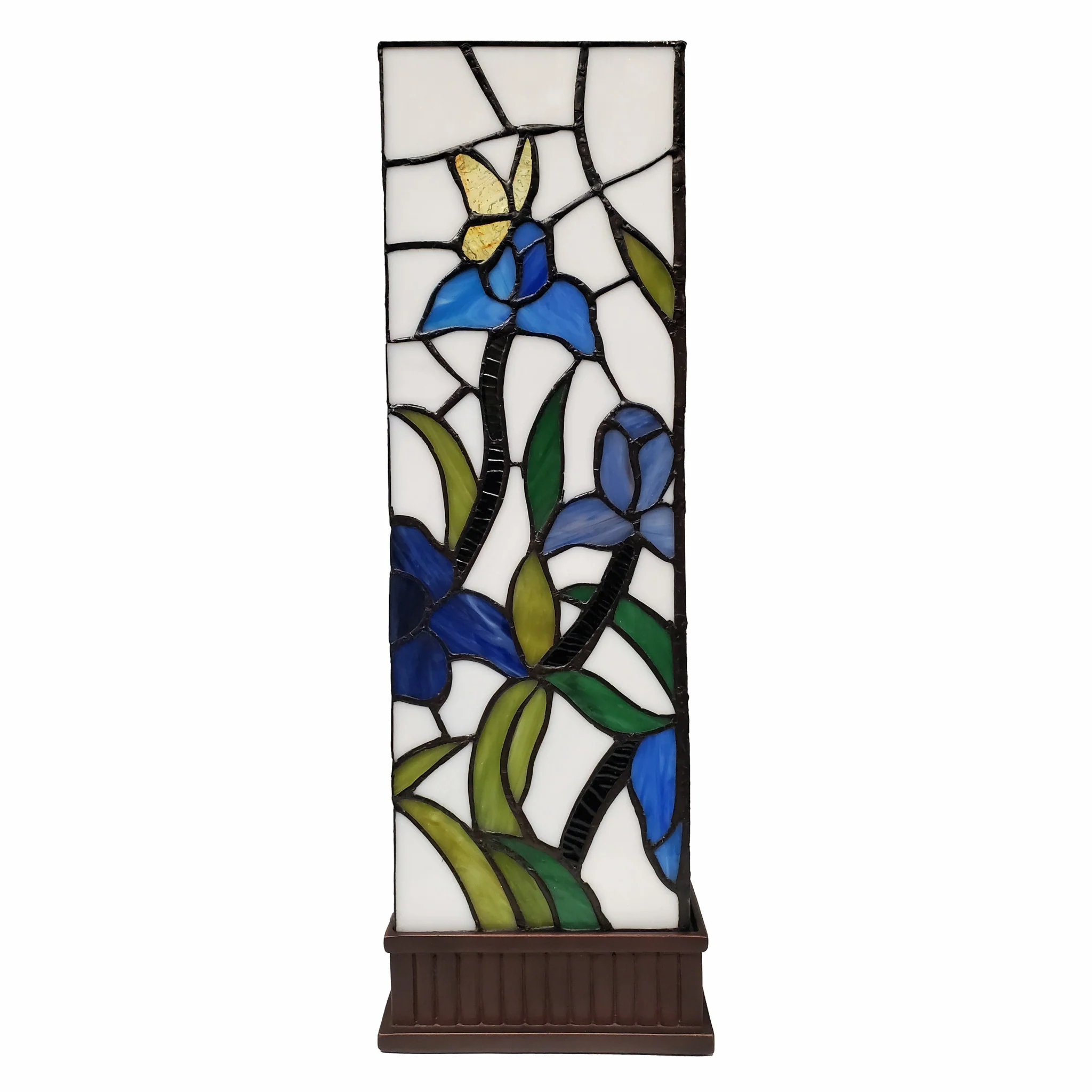 18" Tiffany Style Floral Dark Brown Base Table Lamp By Homeroots - Image 4