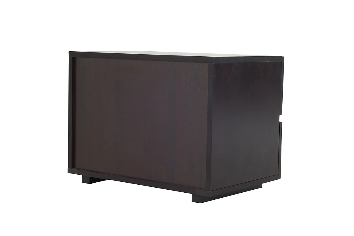 18' Wenge Veneer And Mdf Nightstand By Homeroots - Image 4
