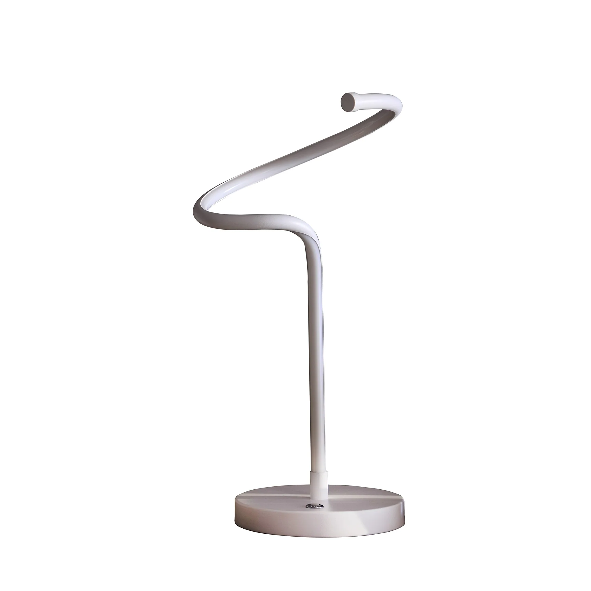 18" White Curvy Spiral LED Table Lamp By Homeroots - Image 3