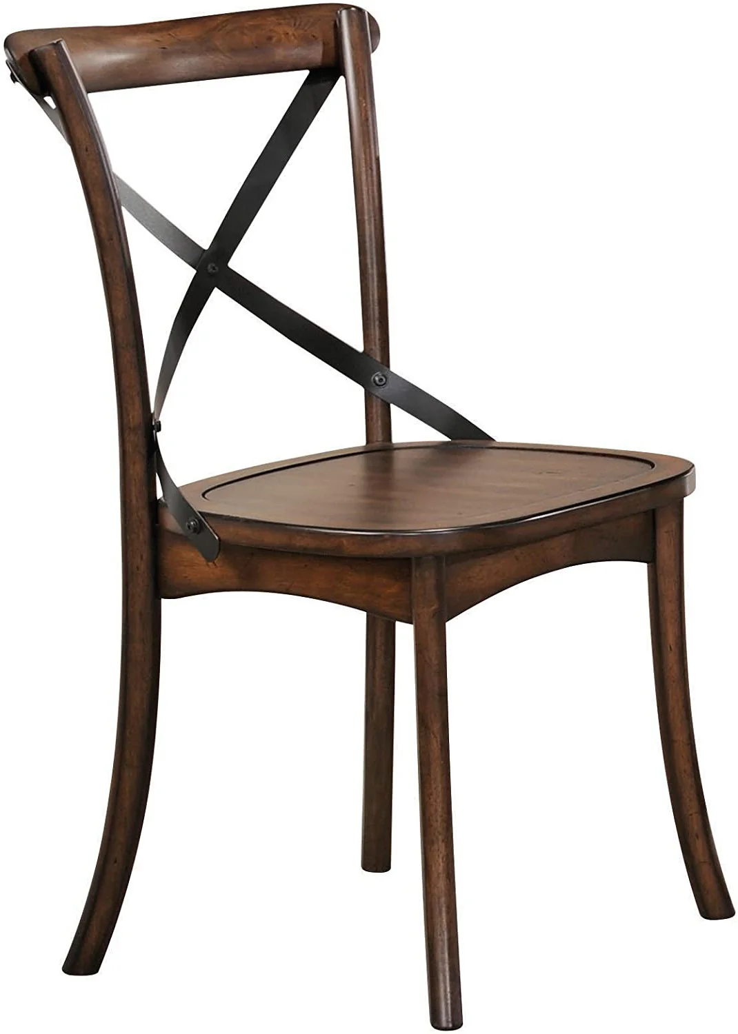 18" X 21" X 35" Dark Oak  Black Wood Side Chair Set2 By Homeroots - Image 3