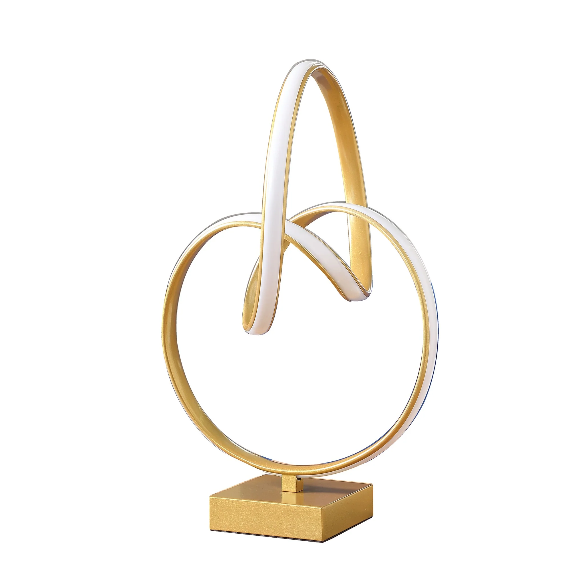19" Gold Metal Abstract Geo LED Table Lamp By Homeroots - Image 2