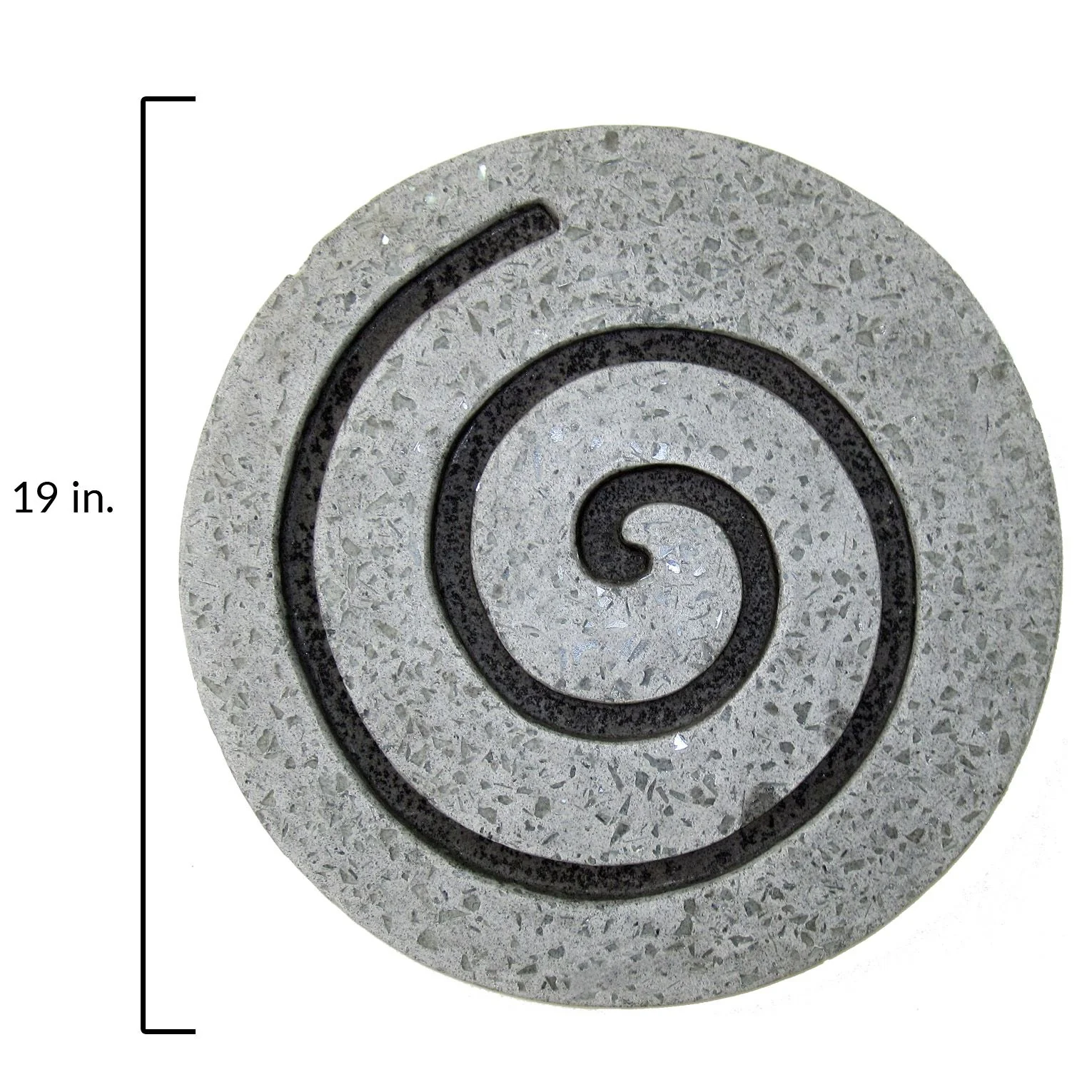 19" Gray Round Modern Spiral Wall Art By Homeroots - Image 3