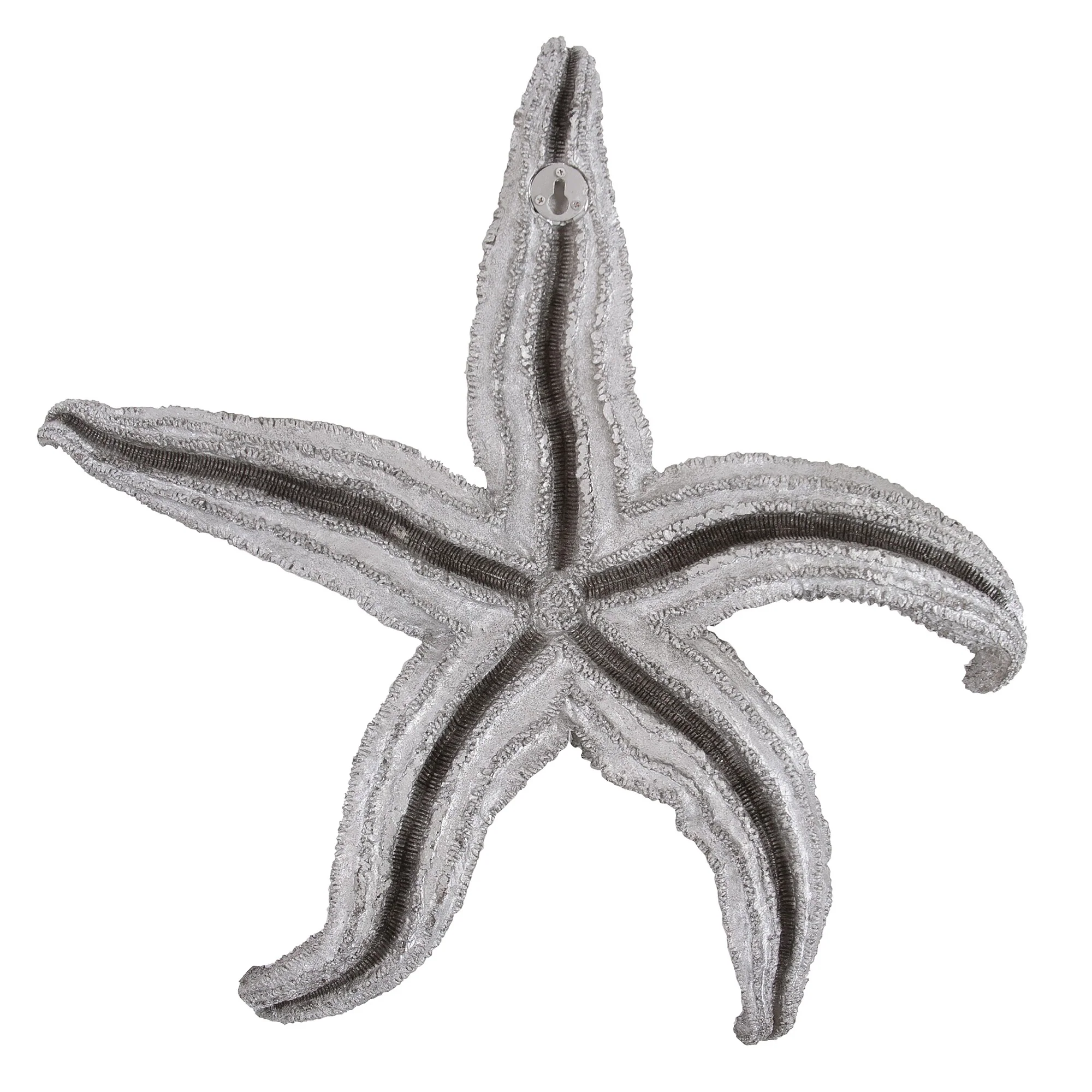 19" Silver Pewter Textured Starfish Wall Art By Homeroots - Image 4