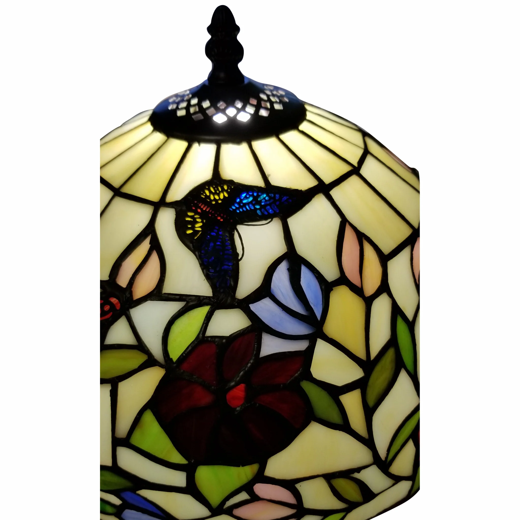 19" Tiffany Style Butterfly Table Lamp By Homeroots - Image 2