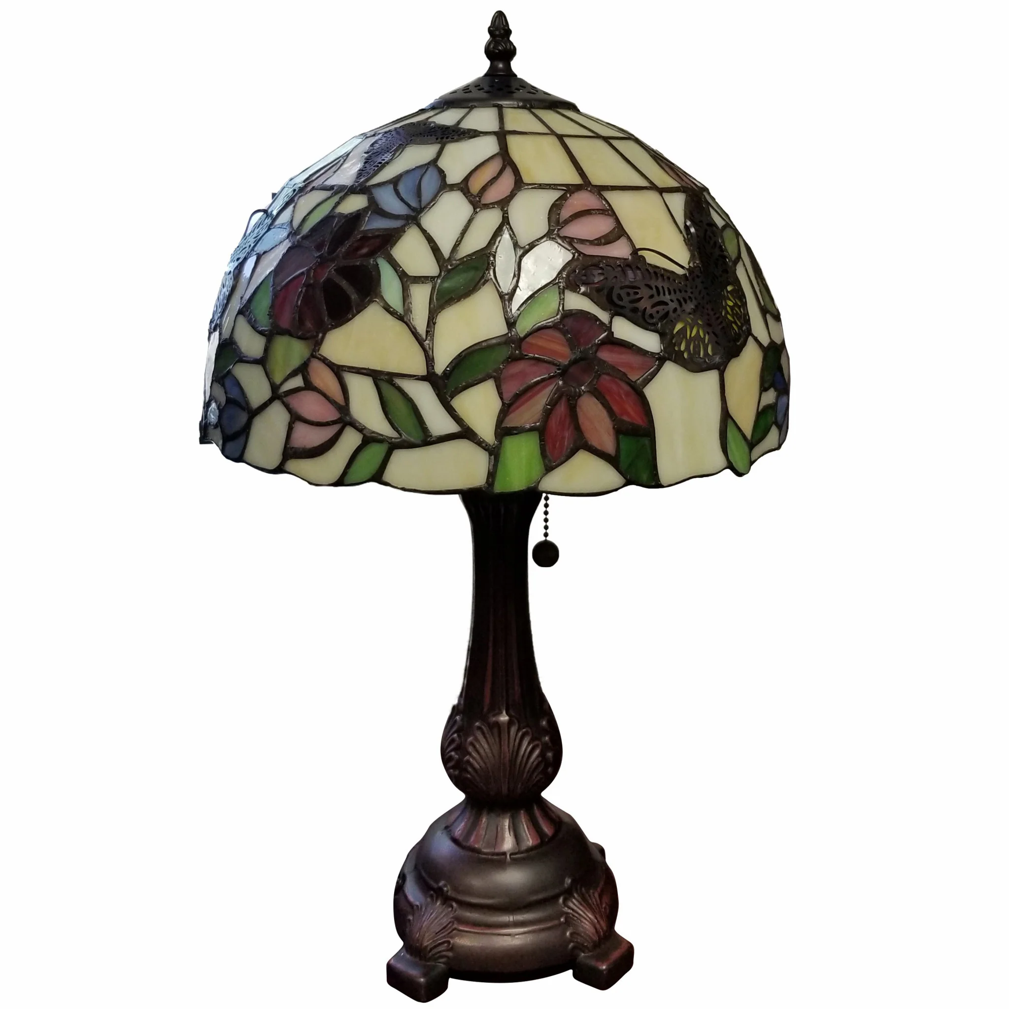 19" Tiffany Style Butterfly Table Lamp By Homeroots - Image 4