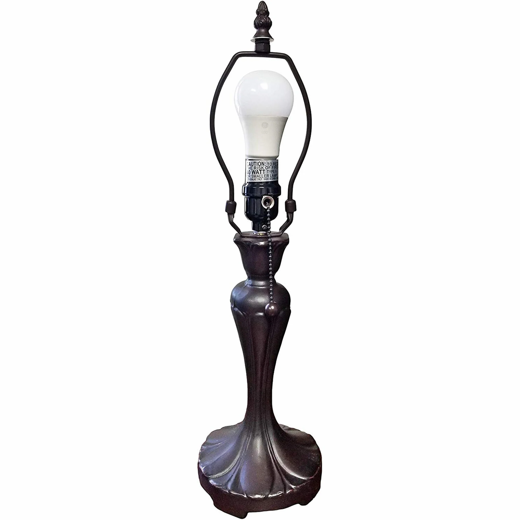 19" Tiffany Style Jeweled Glass Shade Table Lamp By Homeroots - Image 6