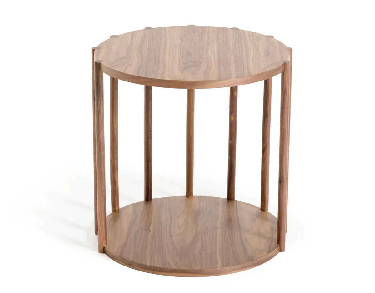 19' Walnut Wood End Table By Homeroots - Image 2