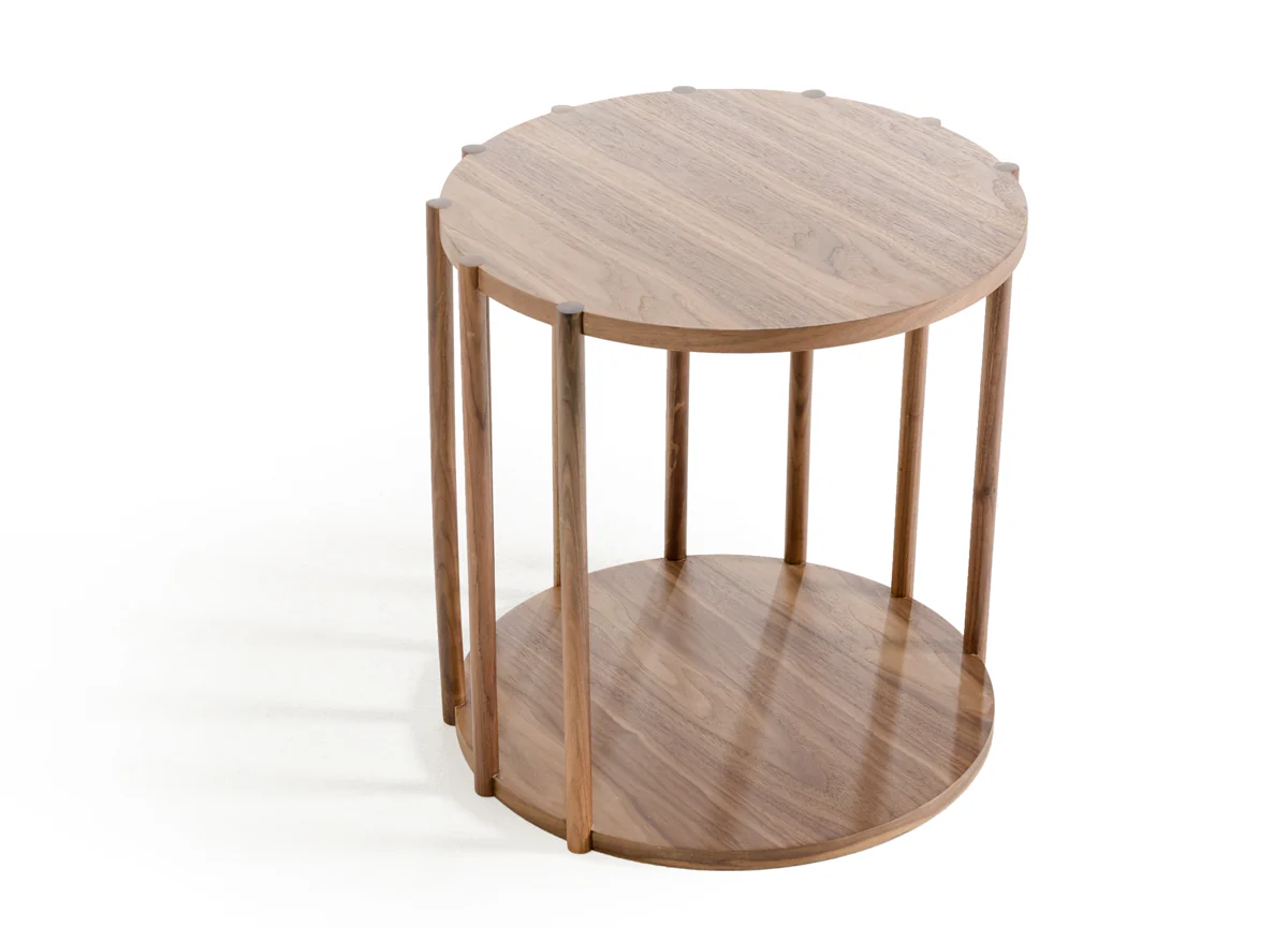 19' Walnut Wood End Table By Homeroots - Image 3