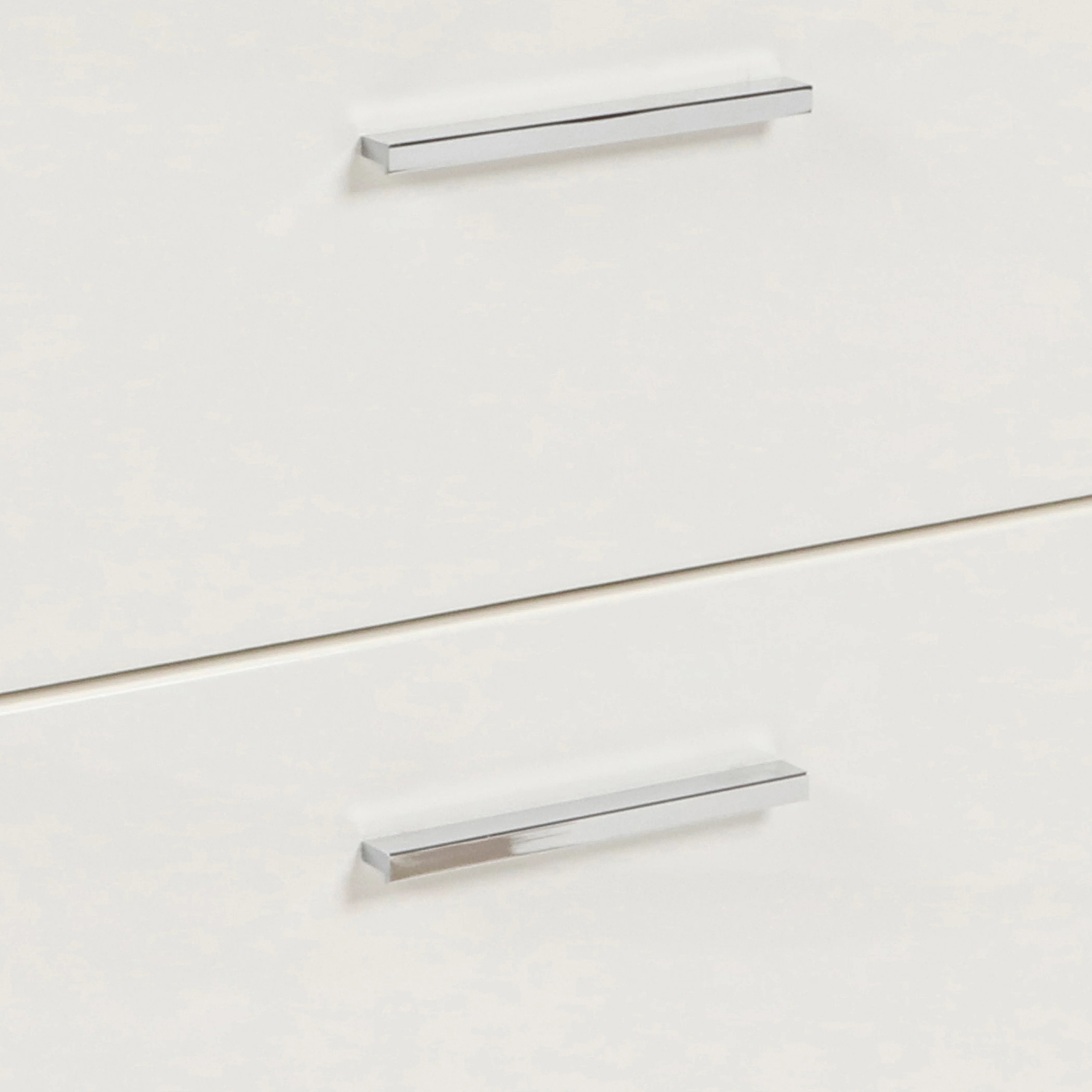 2 Drawer Wooden Nightstand With Metal Base And Bar Handles, White By Benzara - Image 3
