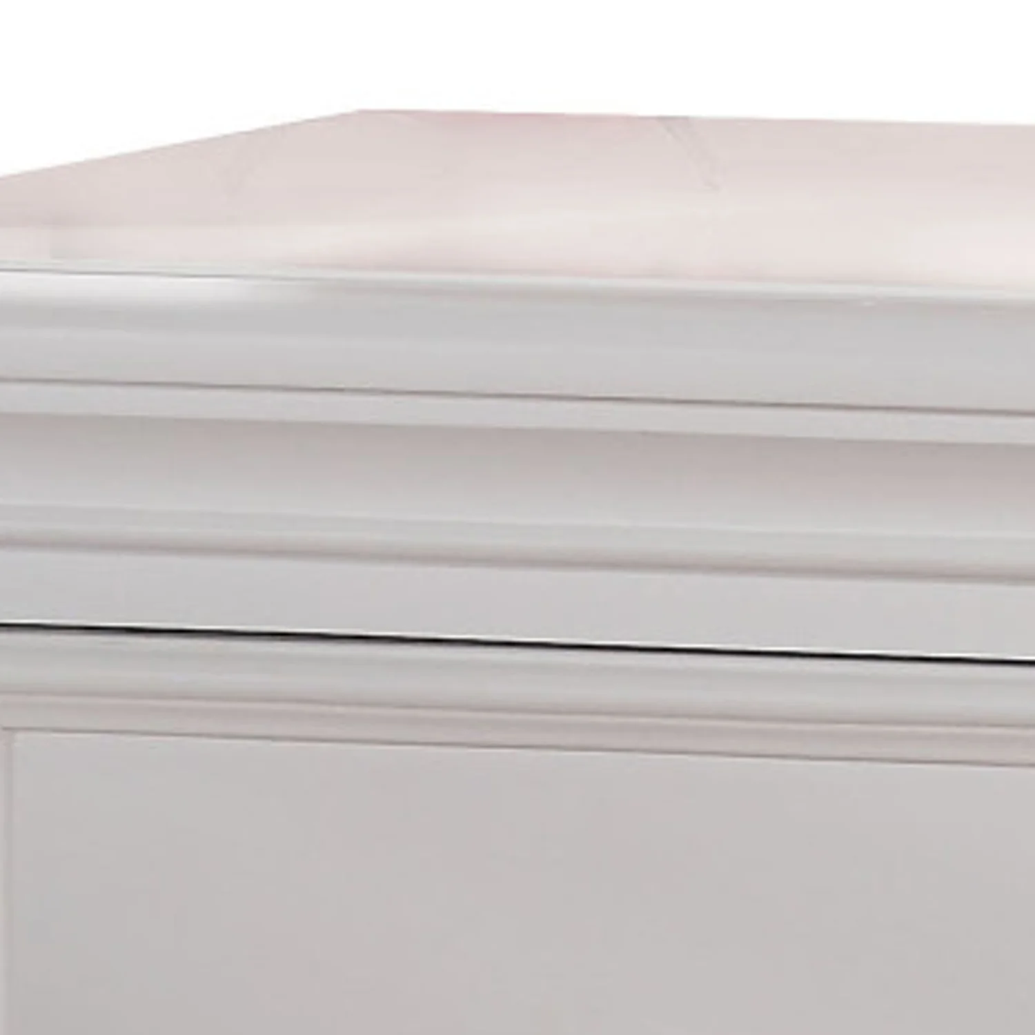 2 Drawer Wooden Nightstand with Metal Knobs, White By Benzara - Image 2