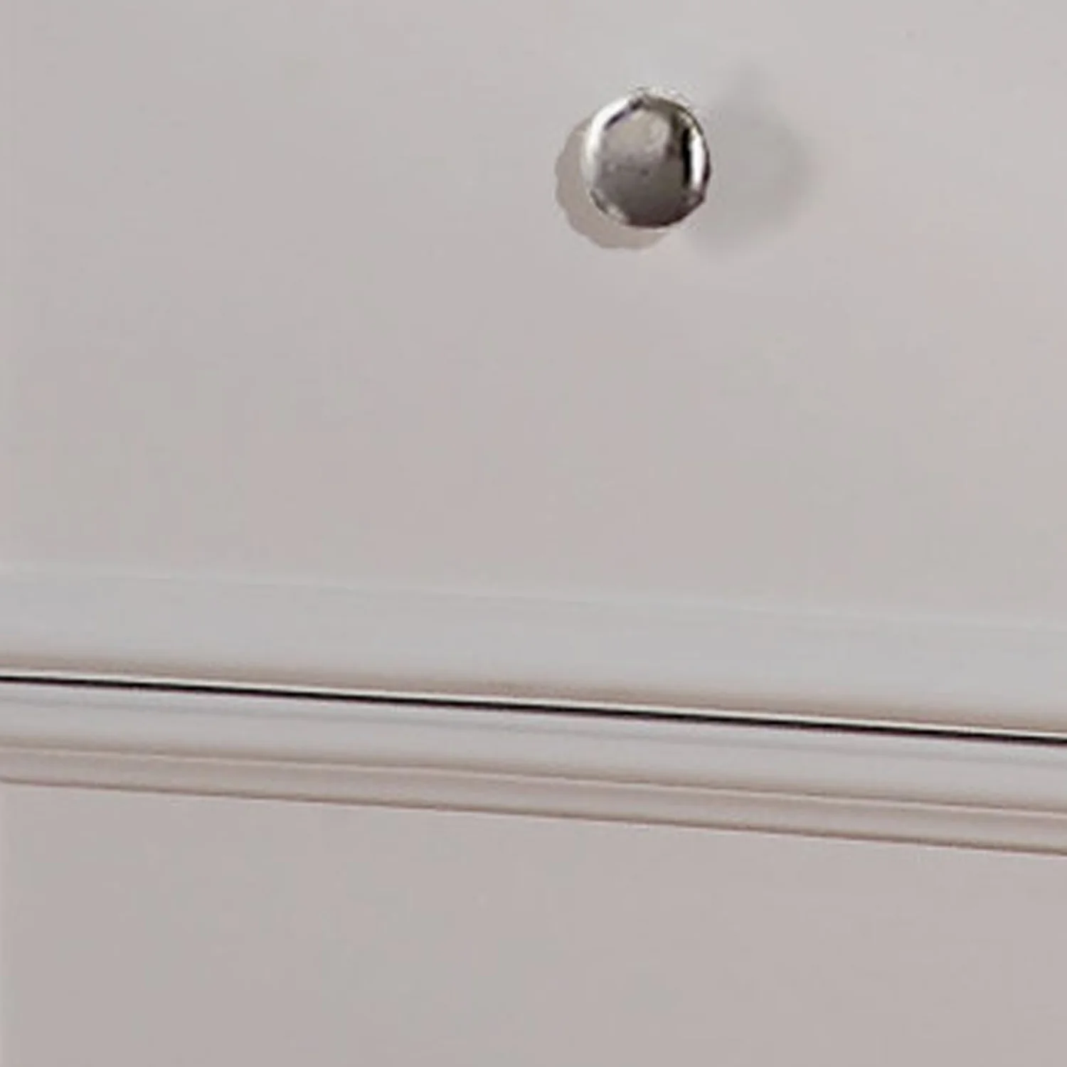 2 Drawer Wooden Nightstand with Metal Knobs, White By Benzara - Image 3