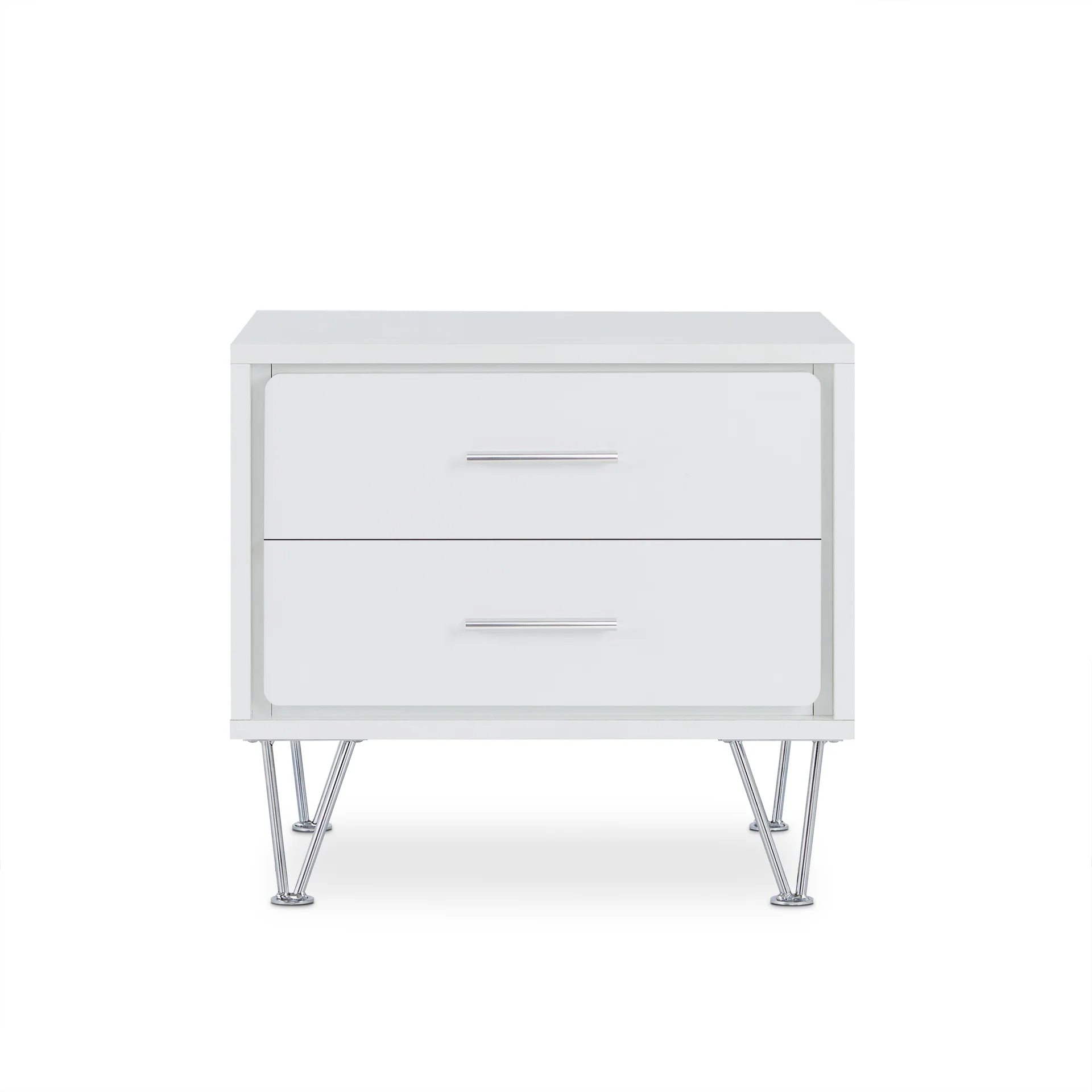 2 Walnut Wooden Drawer Nightstand By Homeroots - Image 4
