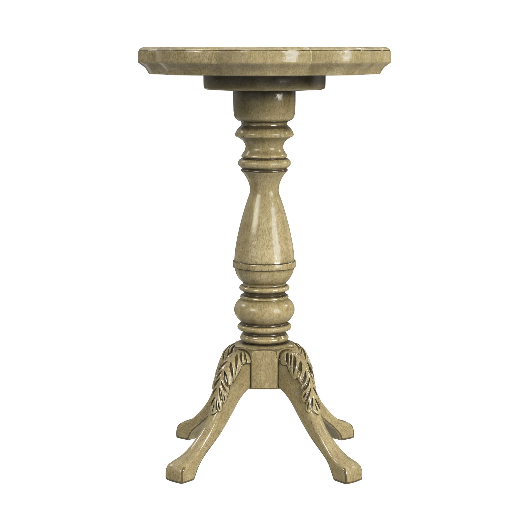20" Beige Manufactured Wood Round End Table By Homeroots - Image 2
