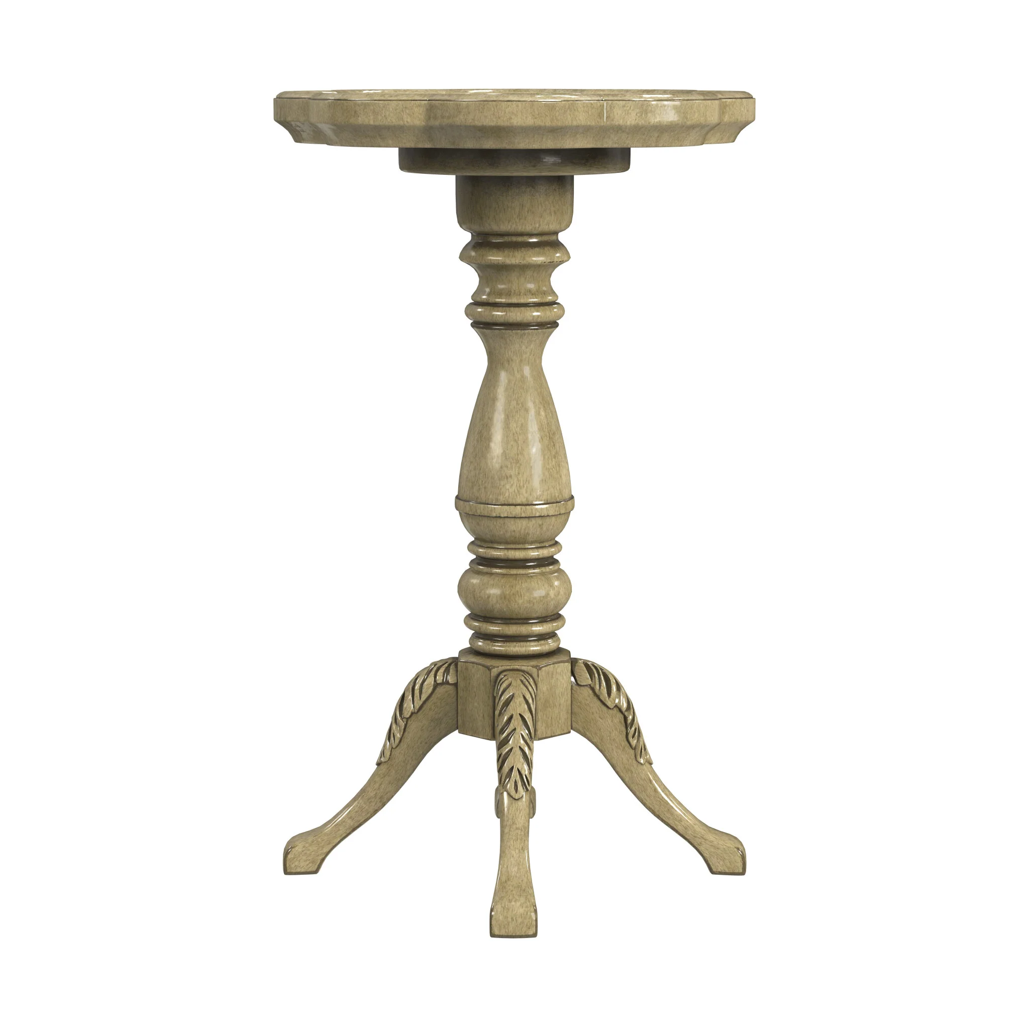 20" Beige Manufactured Wood Round End Table By Homeroots - Image 3