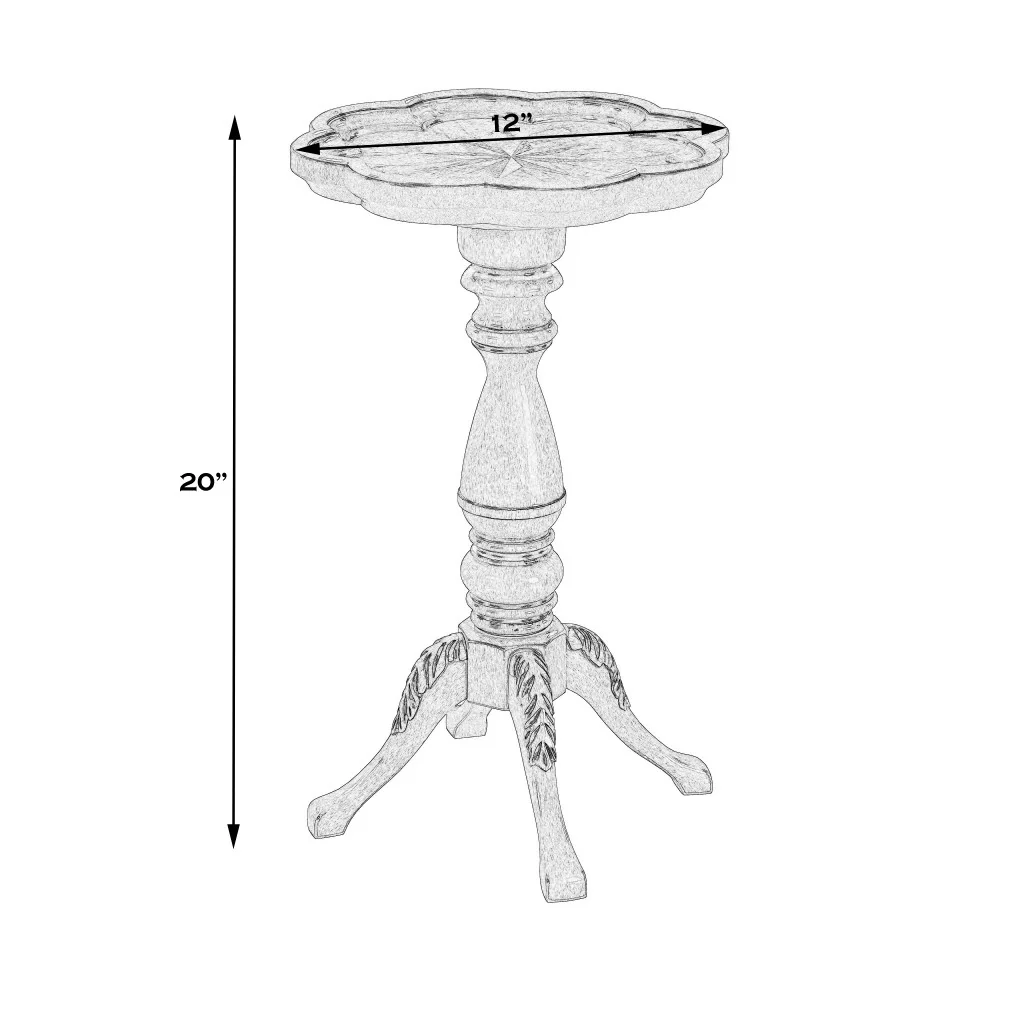 20" Beige Manufactured Wood Round End Table By Homeroots - Image 7