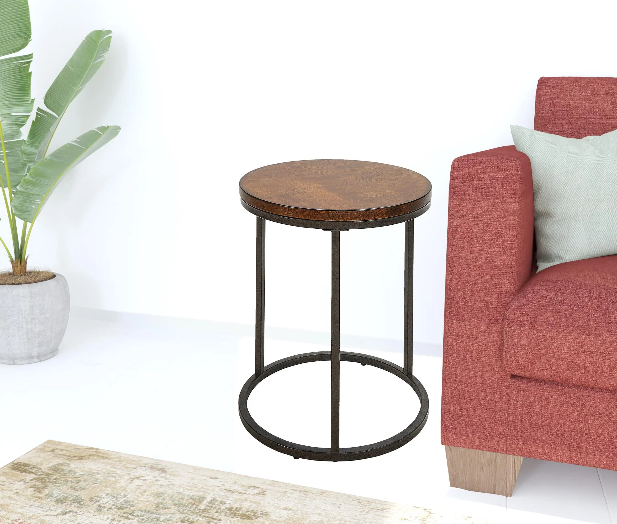 20" Black And Gray Manufactured Wood Square End Table By Homeroots - Image 2