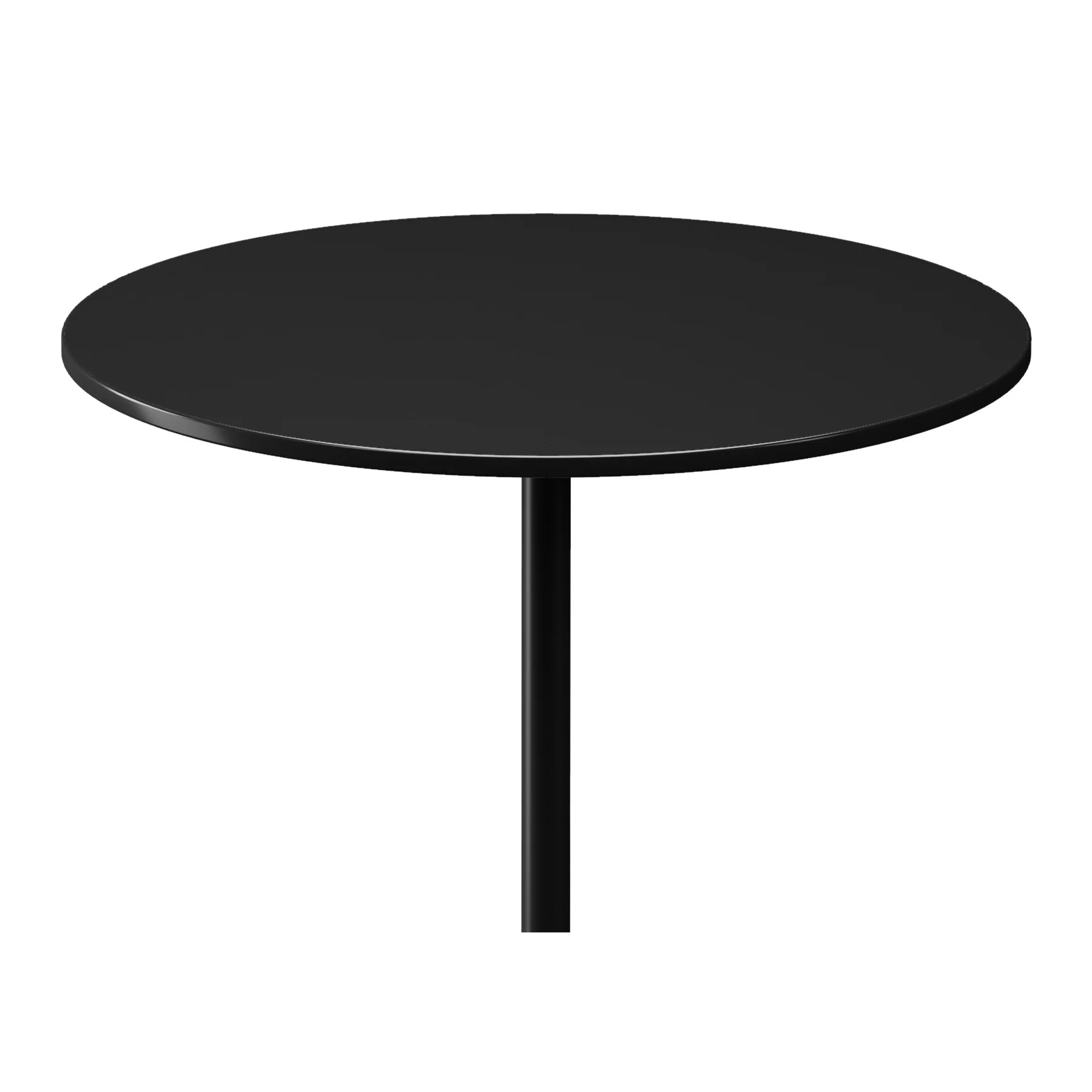 20" Black Steel and Marble Round Pedestal End Table By Homeroots - Image 3